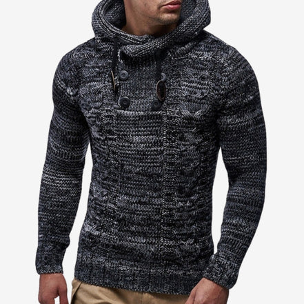 Keldor hoodie med hætte og knapdetalje