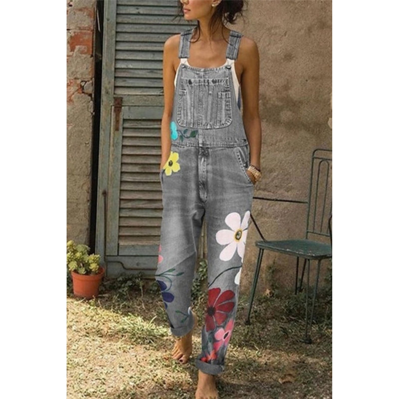 Elvara jumpsuit til kvinder uden ærmer med løs pasform og sidelommer