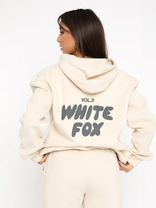 White Fox Luxe Lounge Set – Hoodie & Joggers
