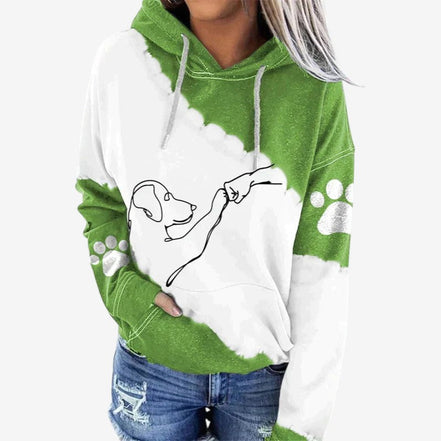 Novara printed hoodie med justerbar hætte