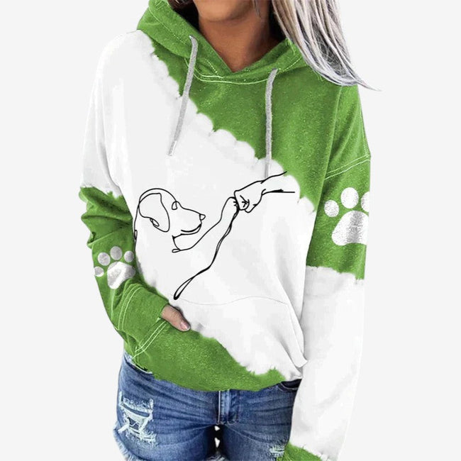 Novara printed hoodie med justerbar hætte