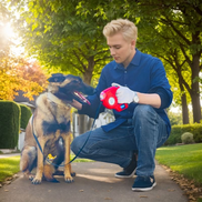 Norivo Udtrækkelig hundesnor med LED-lys