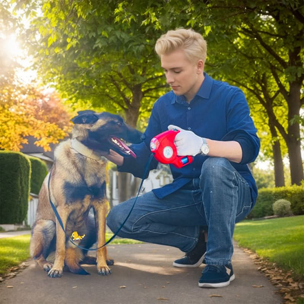 Norivo Udtrækkelig hundesnor med LED-lys
