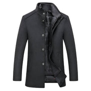 Daan - Trenchcoat met lange mouwen, knopen en rits Velani