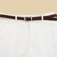 Dames shorts med bælte og læg – Linavera