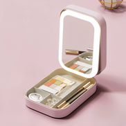 Lumivelle makeup organizer – makeup boks med LED spejl og rumopdeling