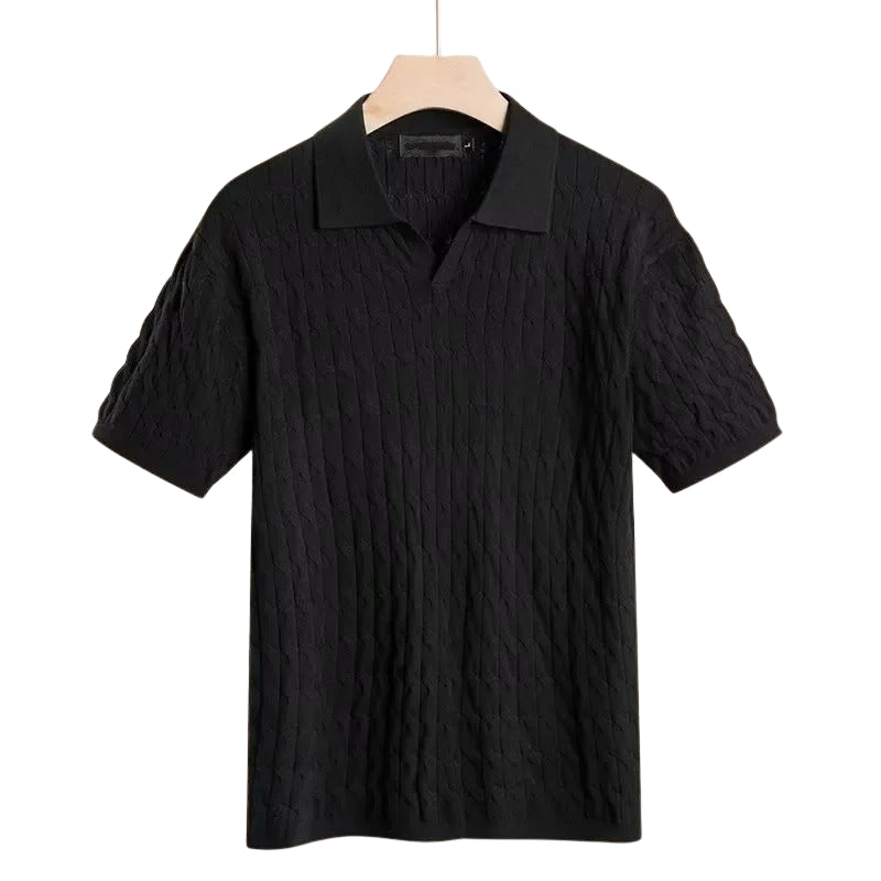 Herre polo t-shirt med krave og korte ærmer – t-shirt til hverdag og fritid – Elvoro