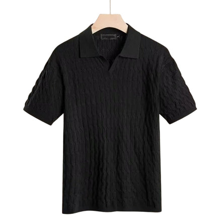 Herre polo t-shirt med krave og korte ærmer – t-shirt til hverdag og fritid – Elvoro