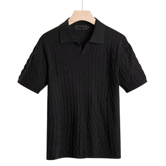 Herre polo t-shirt med krave og korte ærmer – t-shirt til hverdag og fritid – Elvoro