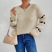 Elunora round neck sweater med broderi