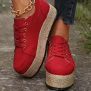 Elvara round toe shoes med snørelukning