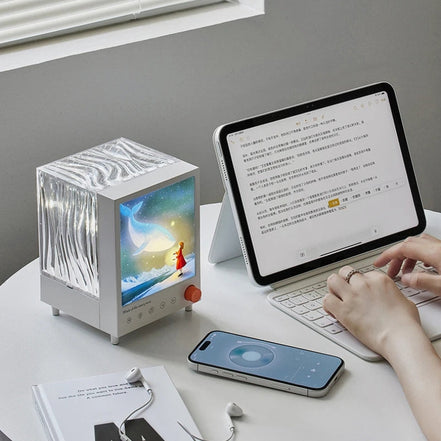 Solvixa LED projektorlampe med Bluetooth højttaler – bordlampe med lysprojektion