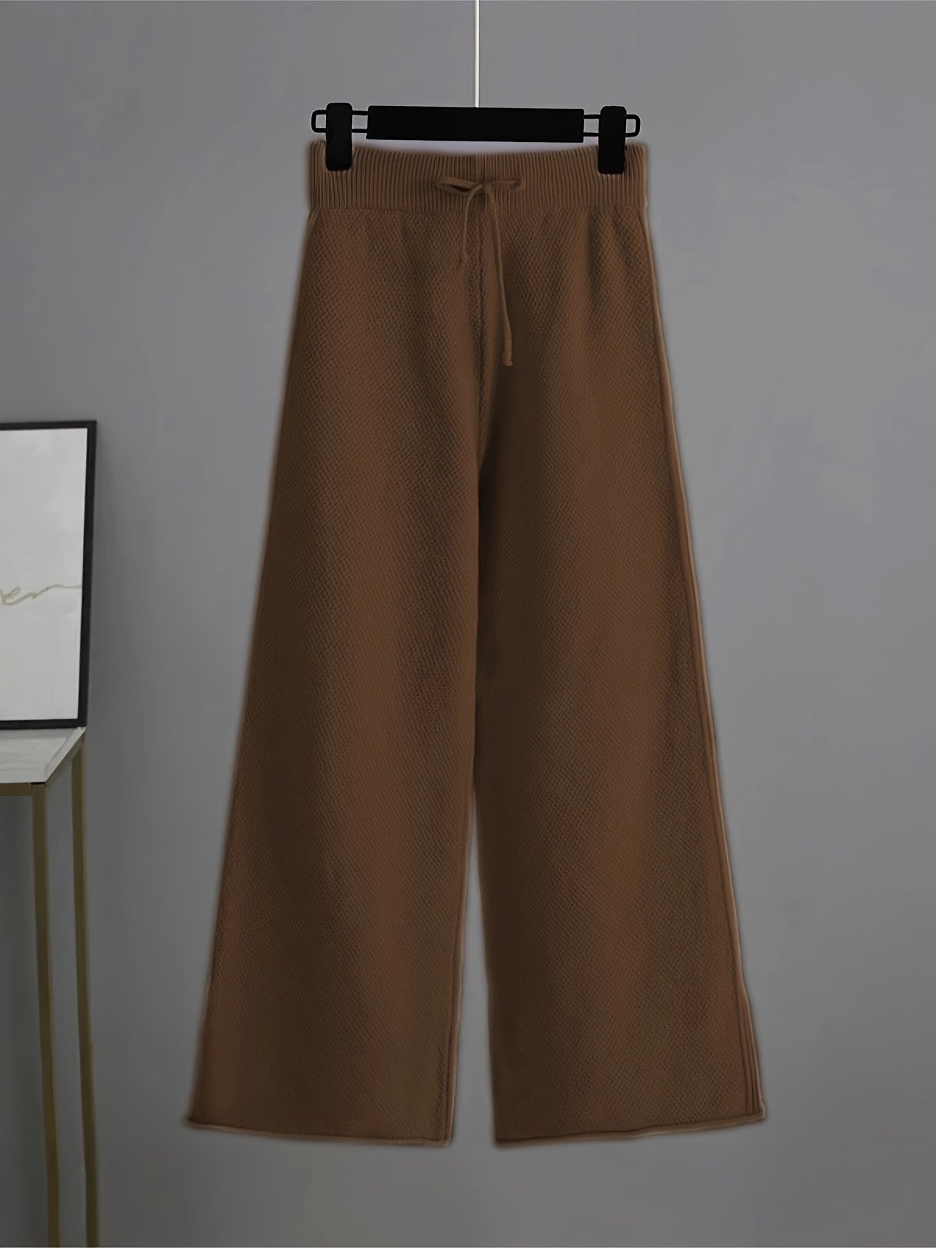 Lunoro To-delt Striksæt – Dame Sweater & Vide Bukser