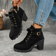 Solviera Mid Heel Ankle Boots