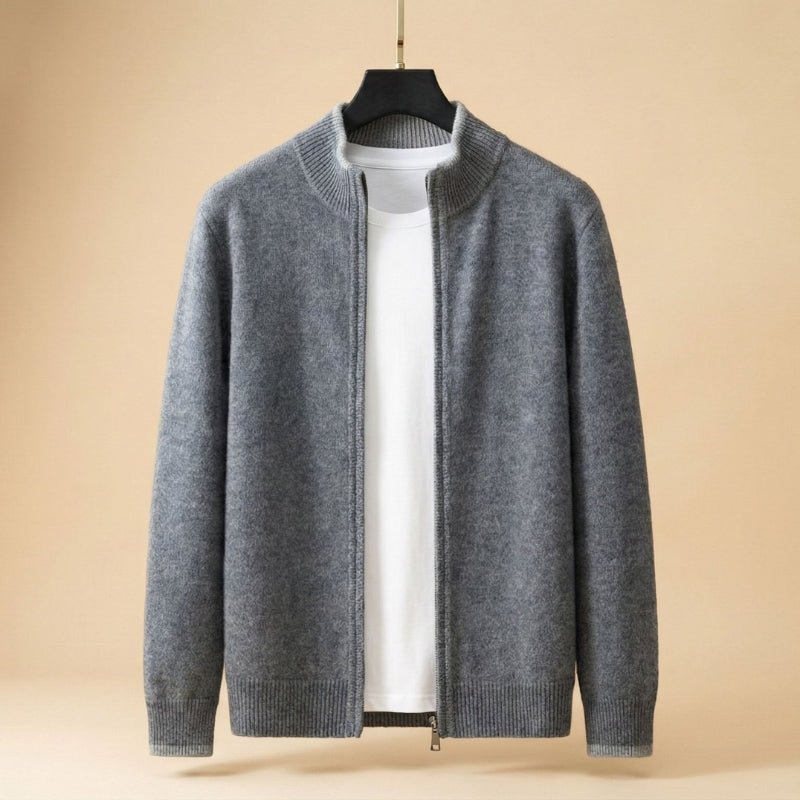 Norvik sweater herre – zip sweater med slim pasform og lange ærmer