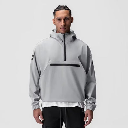 Neravio hooded jacket med halv lynlås