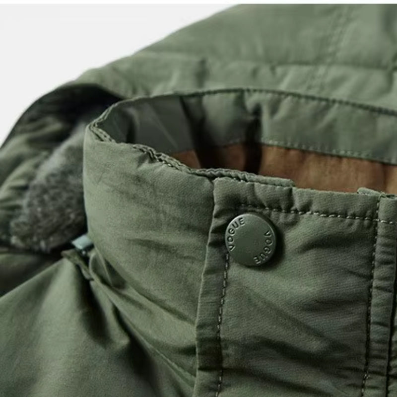 Bryan – Parka jas met lange mouwen, capuchon en meerdere ritszakken Velani