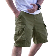 Herre cargo shorts med lommer og knap- og lynlåslukning – shorts til hverdag og fritid – Kervano