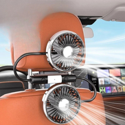 Bilventilator med dobbelthoved og USB-tilslutning – Virexo