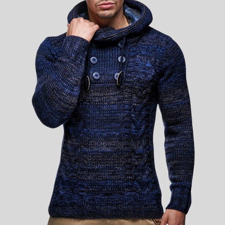 Keldor hoodie med hætte og knapdetalje