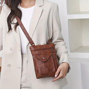 Larevia Crossbody Taske med Justerbar Rem og Lynlåslommer