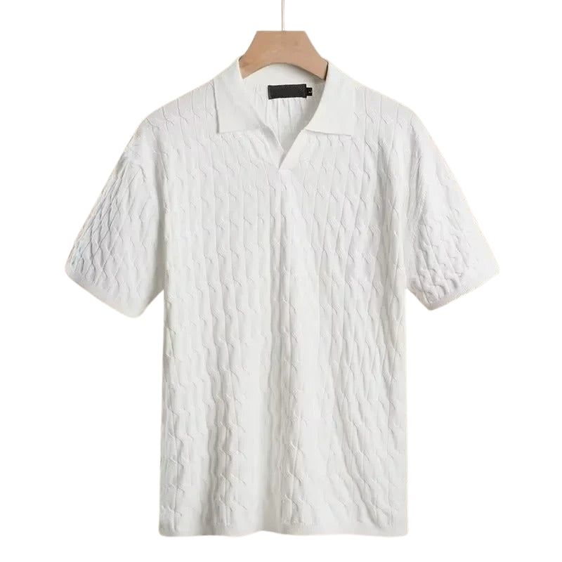Herre polo t-shirt med krave og korte ærmer – t-shirt til hverdag og fritid – Elvoro