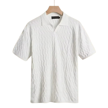 Herre polo t-shirt med krave og korte ærmer – t-shirt til hverdag og fritid – Elvoro