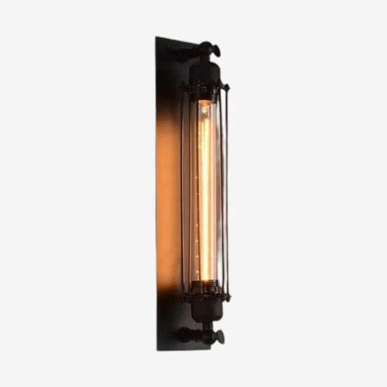 Industra lampa ścienna – czarna lampa ścienna z żelaza do użytku wewnętrznego
