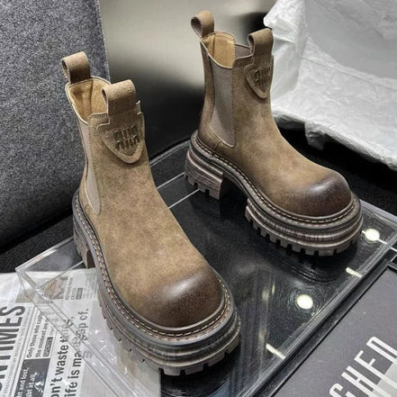 Solmera ankle boots med rund tå
