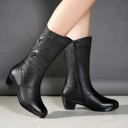 Velmira knee high boots med lynlås