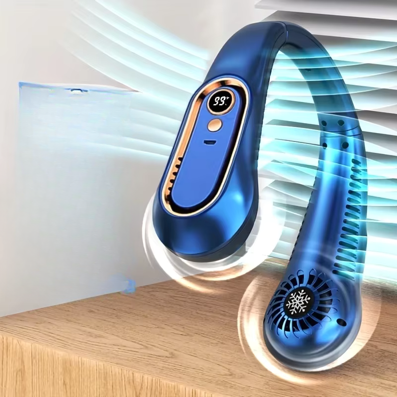 Wentylator bezłopatkowy na szyję z ładowaniem USB i regulacją prędkości – AeroLoop
