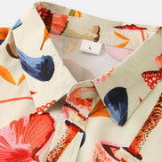 Caviro kortærmet skjorte – print og afslappet pasform