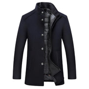 Daan - Trenchcoat met lange mouwen, knopen en rits Velani