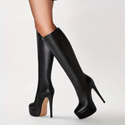 Valeris knee high boots med hæl