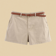 Dames shorts med bælte og læg – Linavera
