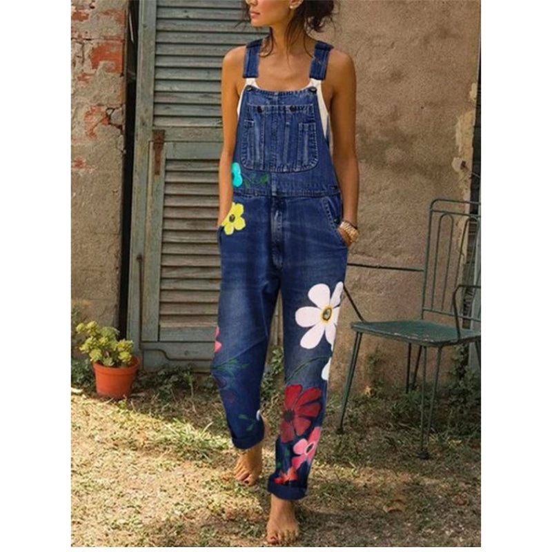 Elvara jumpsuit til kvinder uden ærmer med løs pasform og sidelommer