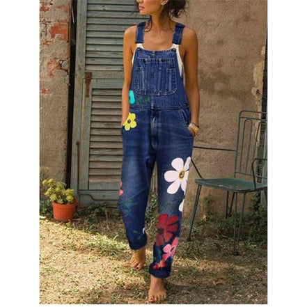 Elvara jumpsuit til kvinder uden ærmer med løs pasform og sidelommer