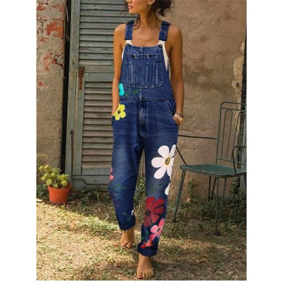 Elvara jumpsuit til kvinder uden ærmer med løs pasform og sidelommer