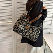 Leovira taske dame – skuldertaske med leopardprint og justerbar rem