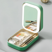 Lumivelle makeup organizer – makeup boks med LED spejl og rumopdeling