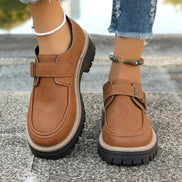 Morvane buckle boots med rund tå