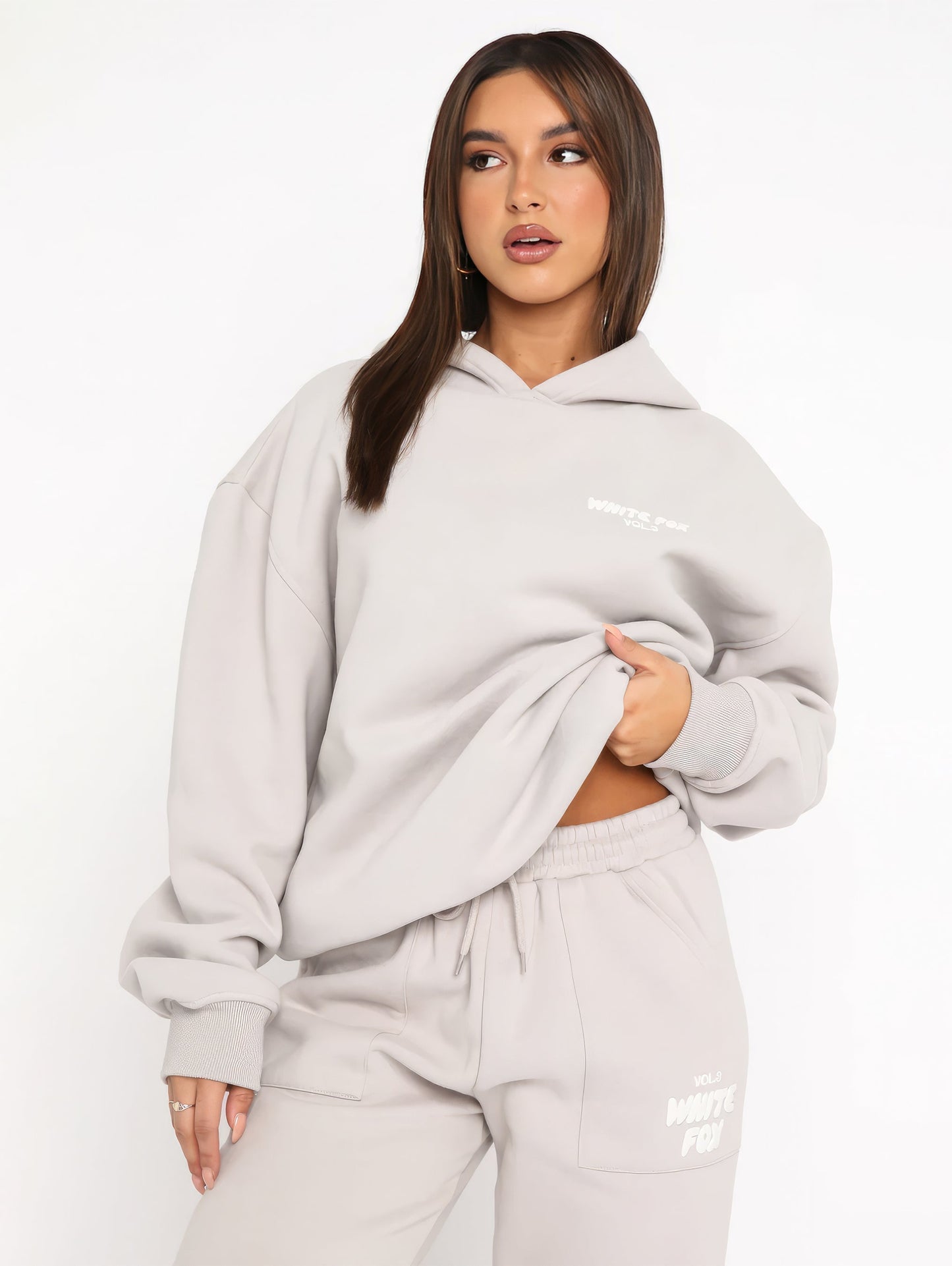 White Fox Luxe Lounge Set – Hoodie & Joggers