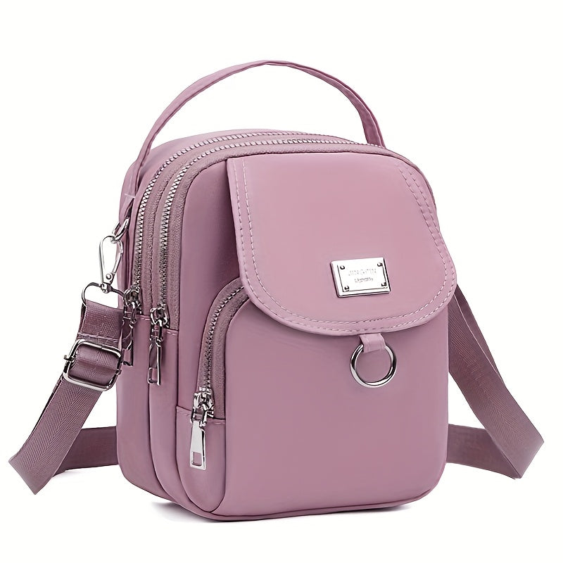 Melora Crossbody Bag – Let nylon taske med flere lynlåslommer