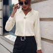 Eloria Lapel Bluse med Lange Ærmer
