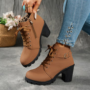 Solviera Mid Heel Ankle Boots