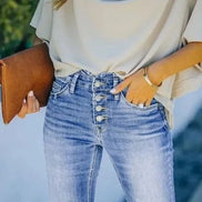 Levana Bootcut Jeans med Høj Talje
