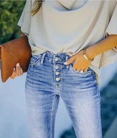 Levana Bootcut Jeans med Høj Talje