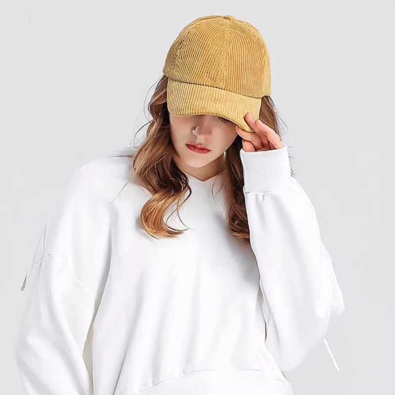 Cordelle dame cap – baseball cap i cord med justerbar lukning