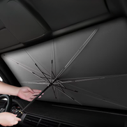 Skládací sluneční clona do auta s otočnou rukojetí – Solvarix