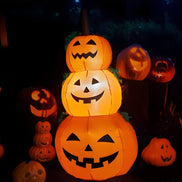 Nafukovacia halloweenska tekvicová dekorácia s LED osvetlením, 120 cm – Pumpvaro